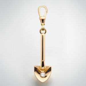 The Ibiza gold digger diamond charm